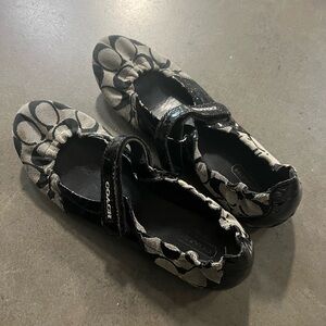 Coach Black and Cream Mules